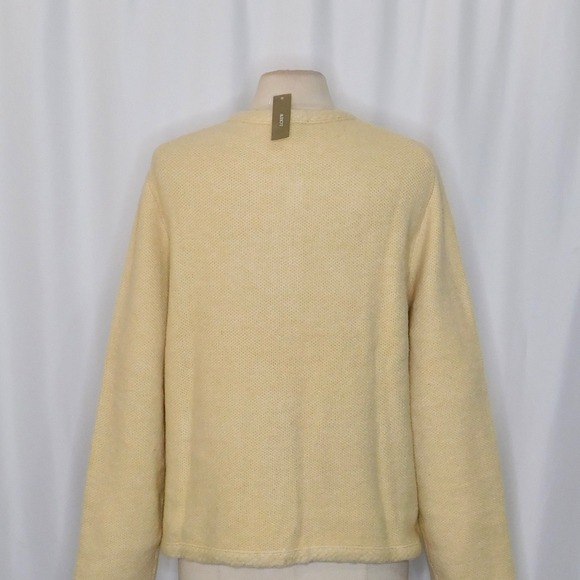 NWT!! J. CREW Textured Sweater Lady Jacket Cardigan Aged Parchment Preppy Medium